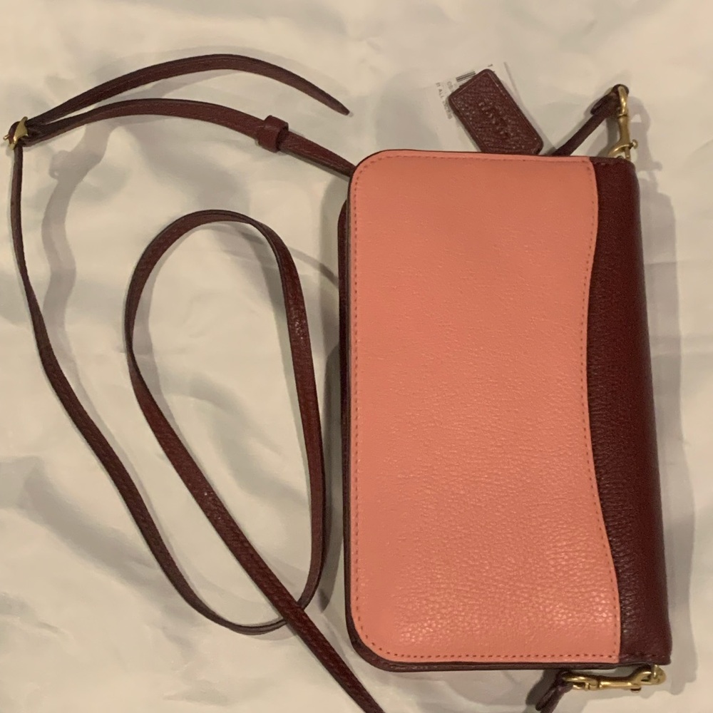 Coach Pink Leather Crossbody Bag - Picture 9 of 10